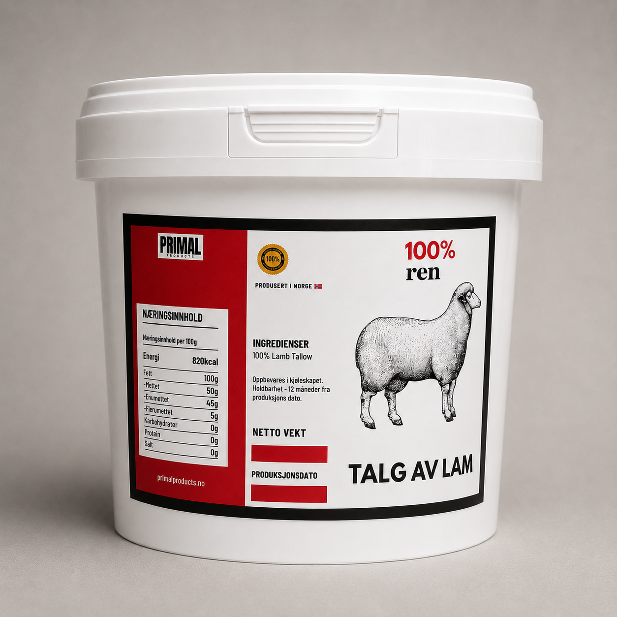 Talg av Lam (1200ml)