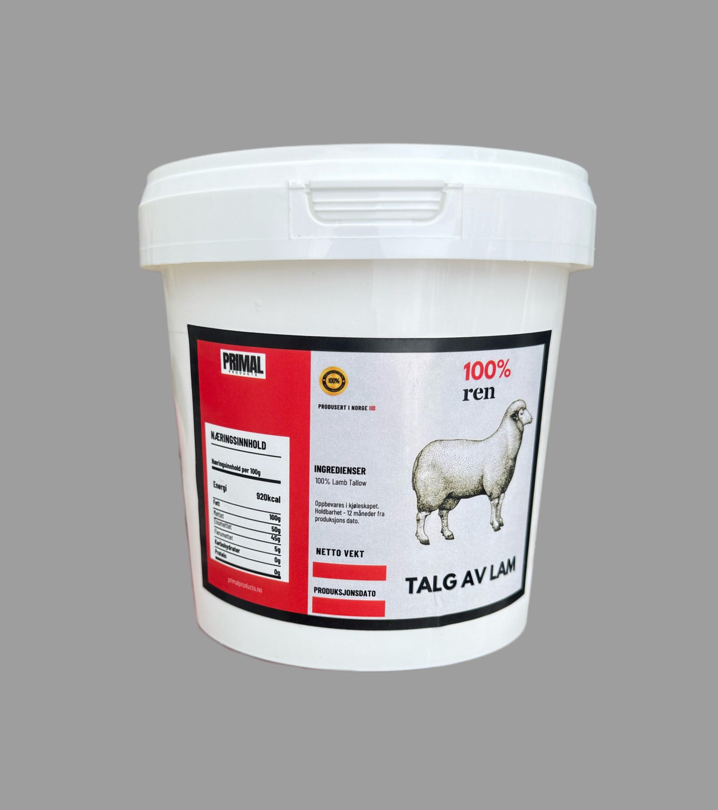 Talg av Lam (1200ml)